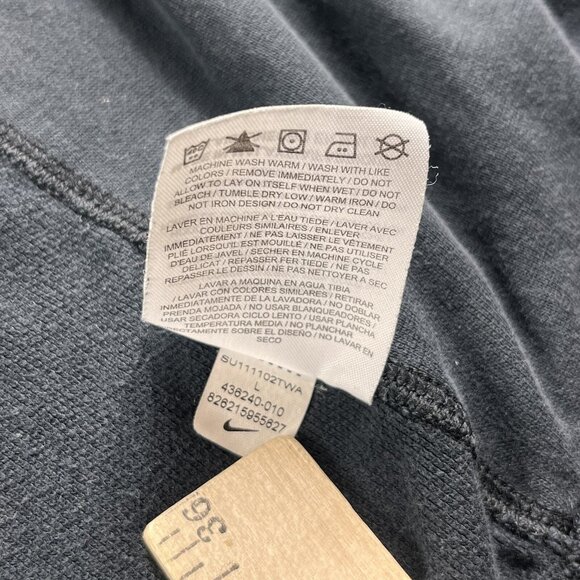 Vintage Nike Hoodie Mens Large Black full Zip Athletics Dept. Faded 436240 Y2K - Picture 13 of 14